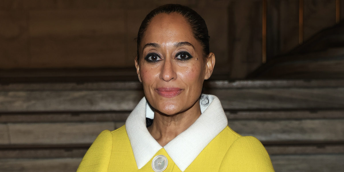 Tracee Ellis Ross Dresses Like a Living Doll at Marc Jacobs's New York Fashion Week Show, in Bright Colors and Elf Shoes