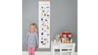 Personalized alphabet height chart from Not on The High Street