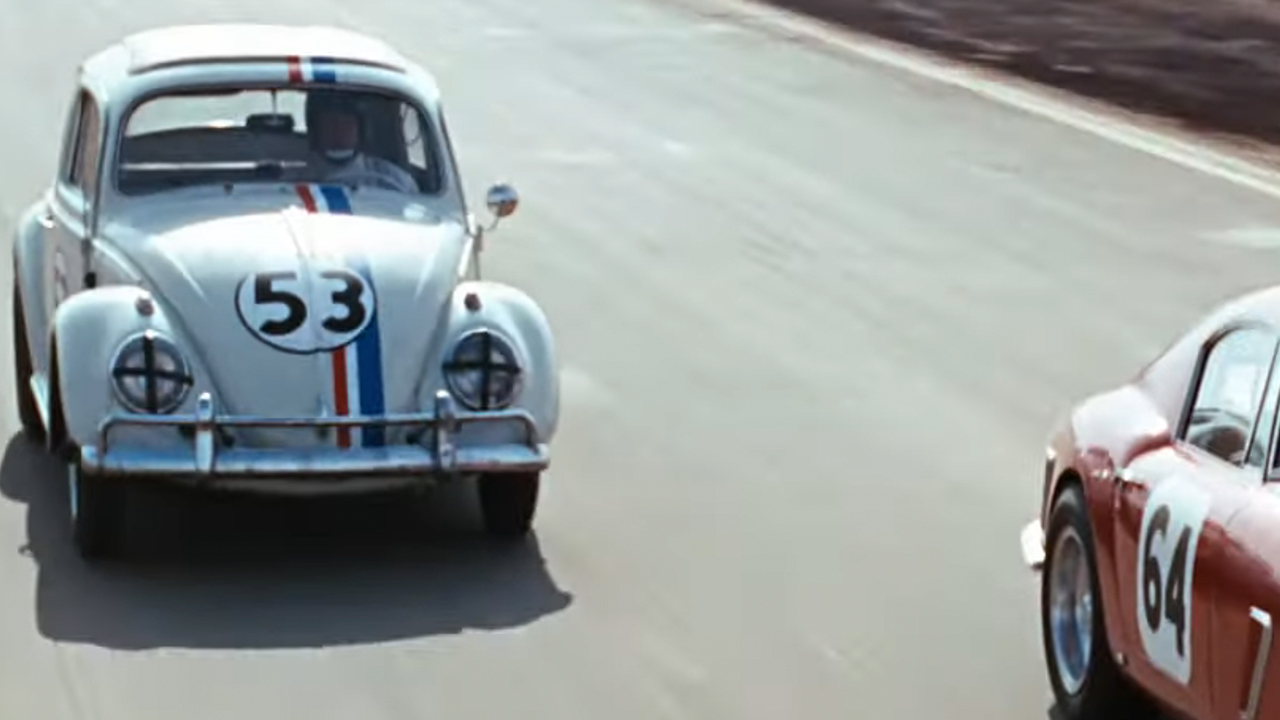 Herbie in a race.