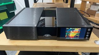 Naim NSS 333 music streamer viewed from front slight elevation