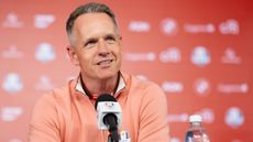 Luke Donald speaks at a Ryder Cup press conference