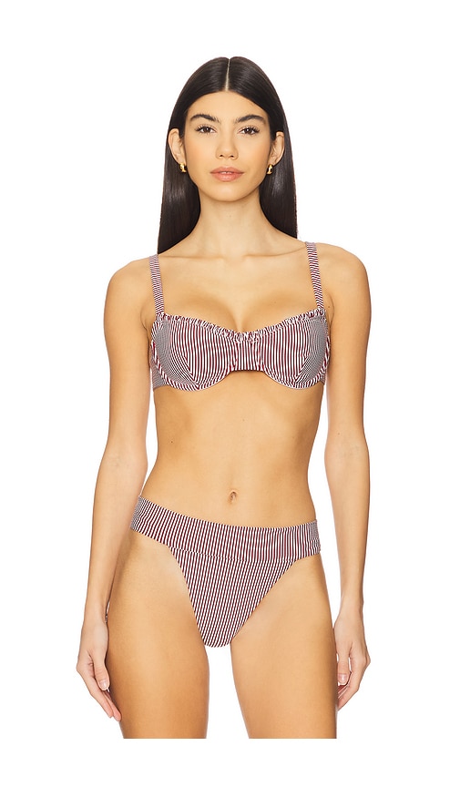 Marilyn Bikini Top in Pomegranate 
White