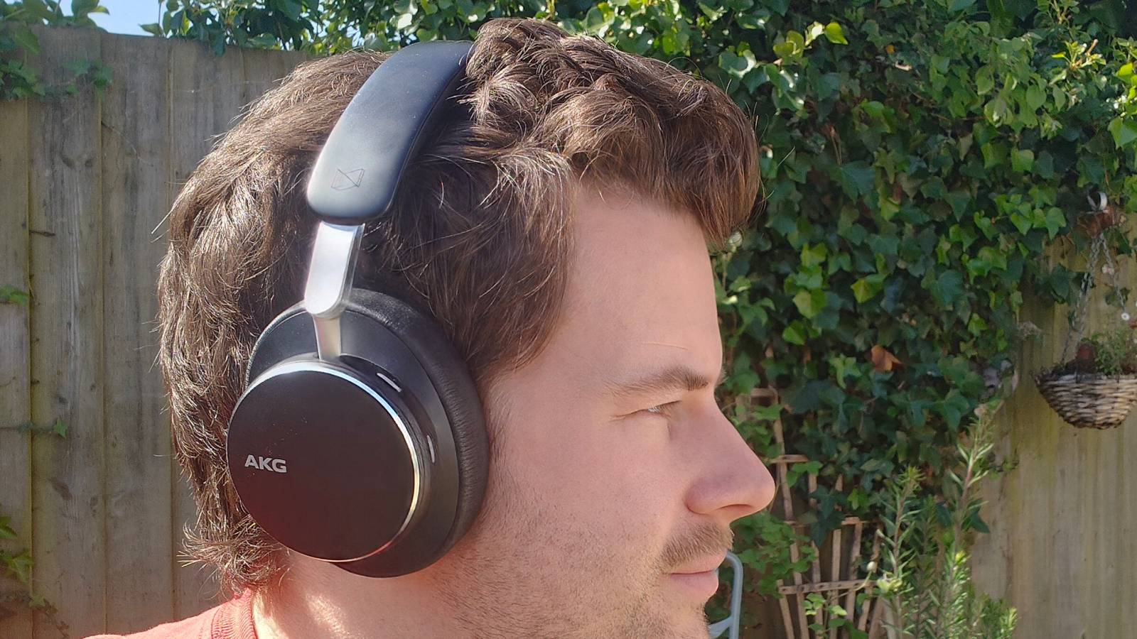 The AKG N9 on a man&#039;s head.
