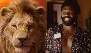 The Lion King Simba and Donald Glover side by side