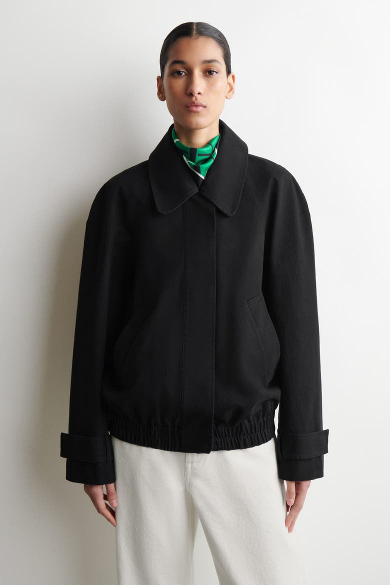 Rounded Cotton Blouson Jacket