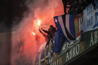 IFK Goteborg fans during a game against Kalmar FF in October 2015.