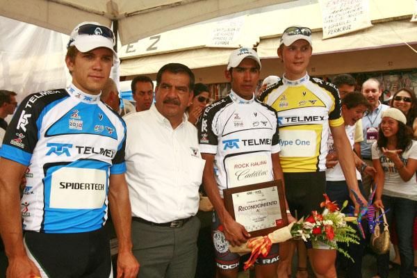 The top three of the Vuelta Mexico Telmex first stage
