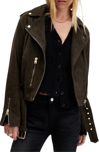 Suede Moto Jacket