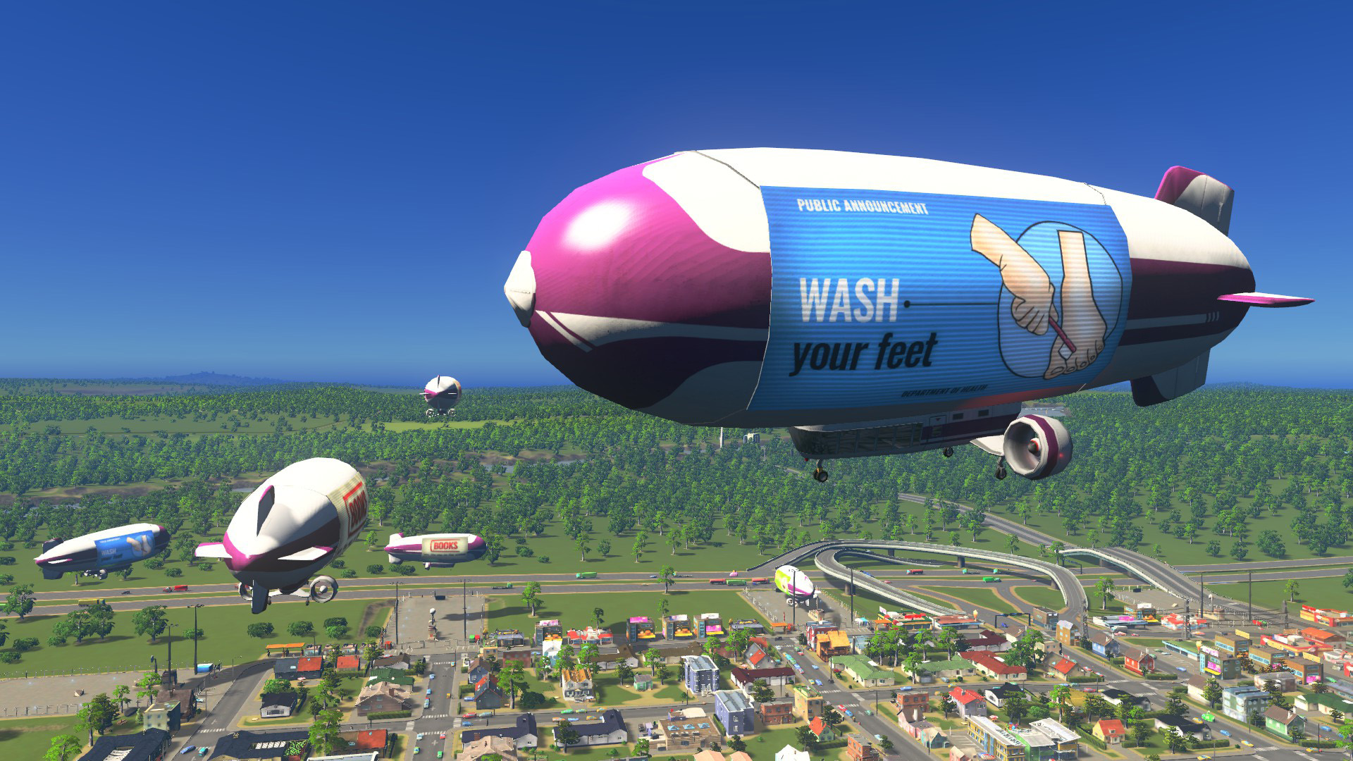 A blimp.