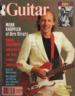 Mark Knopfler on the cover on the September 1984 issue of Guitar Player