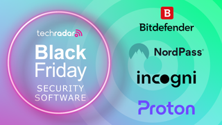 Black Friday Security Software Roundup featuring logos of Bitdefender, NordPass, Incogni, and Proton.