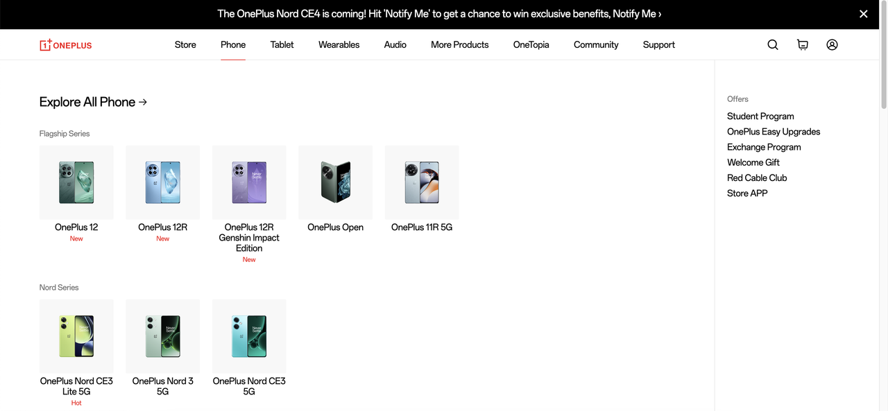 OnePlus website