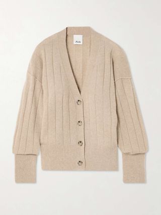 Ribbed Cashmere and Silk-Blend Cardigan