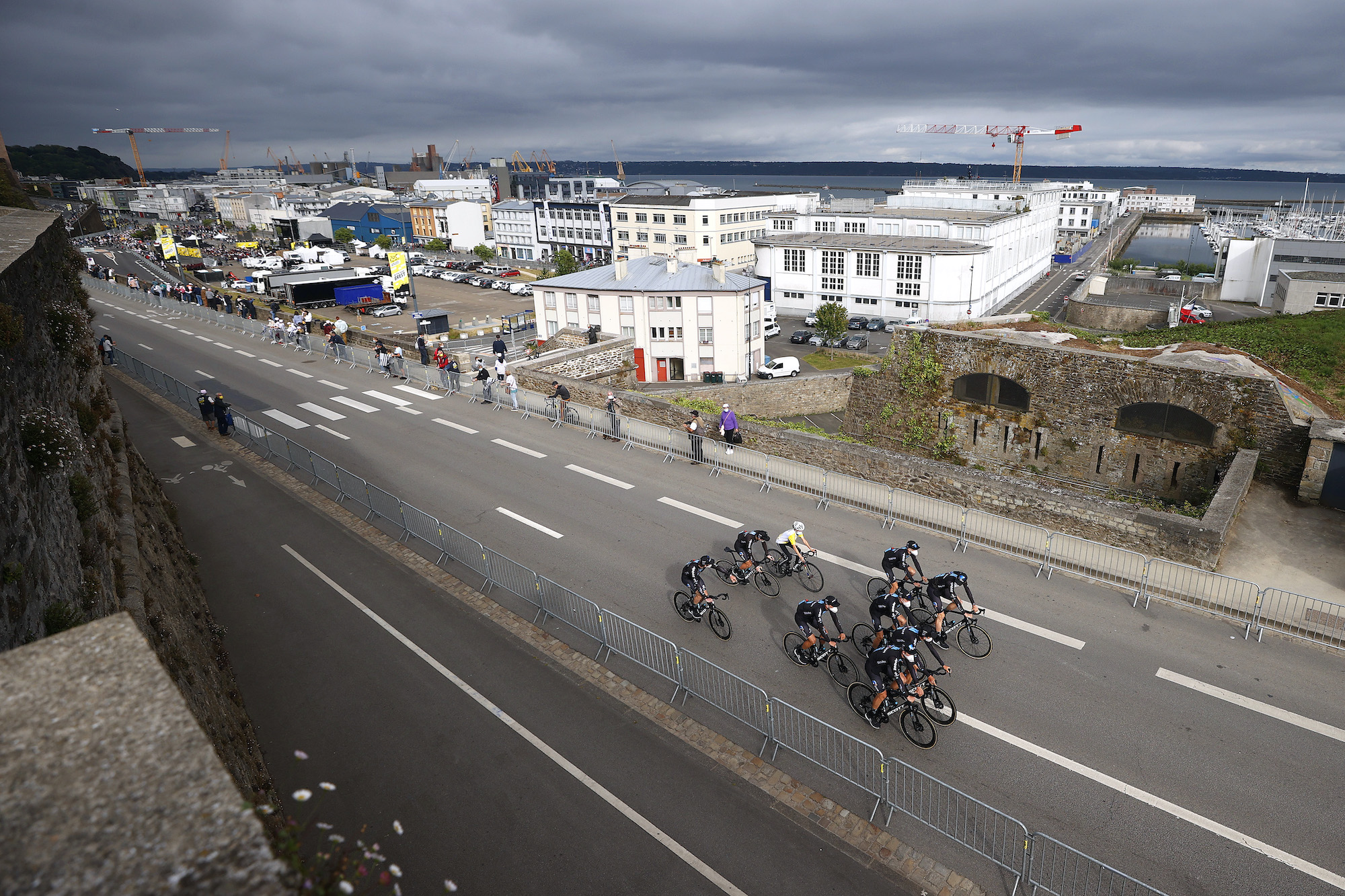 Team DSM at the team presentation of the 2021 Tour de France
