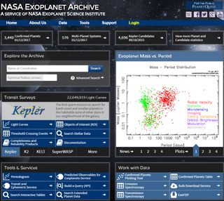 NASA's Exoplanet Archive lets users sort and analyze the many planets caught orbiting other stars.