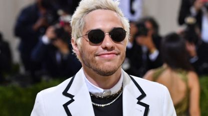 Pete Davidson poses in the press room during the 2017 MTV Video Music Awards at The Forum on August 27, 2017 in Inglewood, California