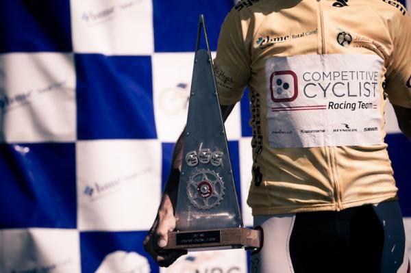 Francisco Mancebo (Competitive Cyclist) took home the race win and a handmade trophy.