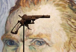 The pistol thought to be the one used by Van Gogh to shoot himself is on public display at Paris' Drouot auction house.