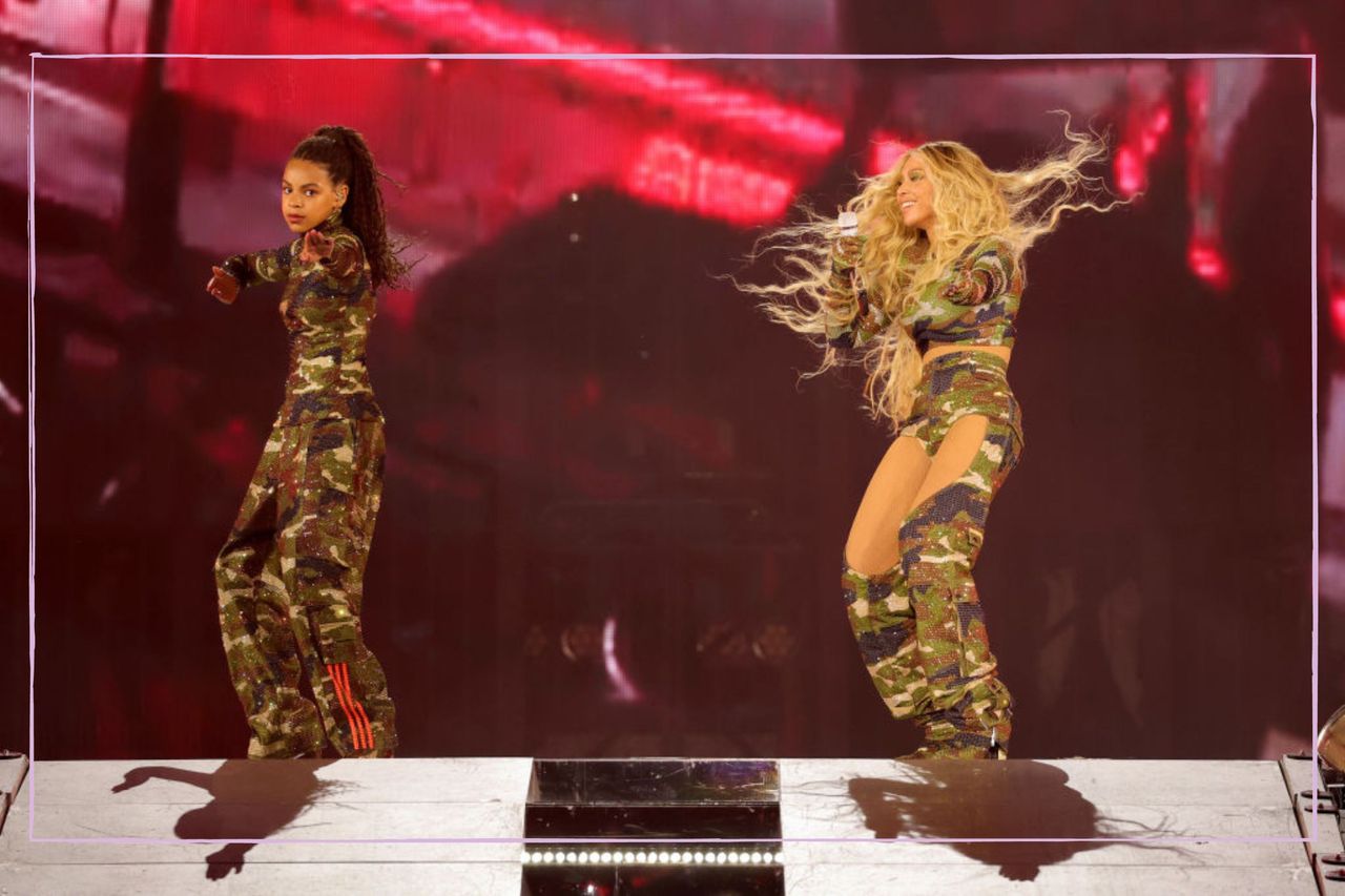 Blue Ive Carter and Beyoncé perform onstage during the &quot;RENAISSANCE WORLD TOUR&quot;