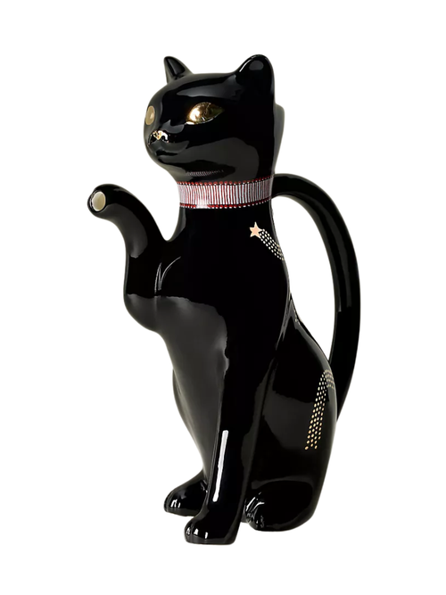 Florence Balducci Black Cat Stoneware Pitcher