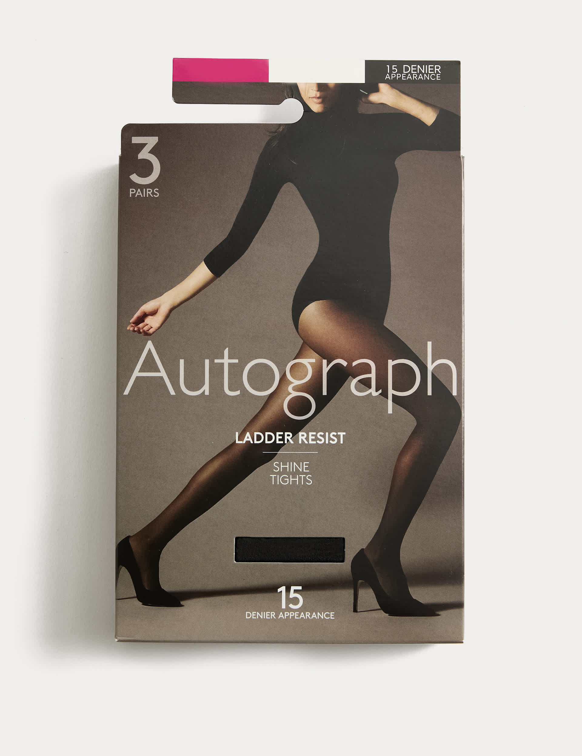 3pk 15 Denier Ladder Resist Tights