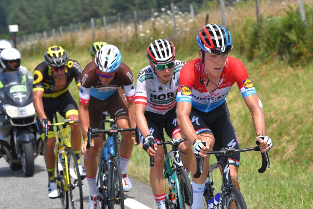 Bob Jungels (Quick-Step Floors) worked hard in the break