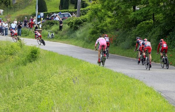 Taylor Phinney (BMC) recovers after overcooking a turn