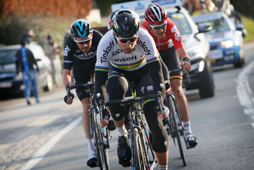 Peter Sagan (Tinkoff) leads the break