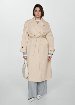 Mango, Double-breasted trench coat