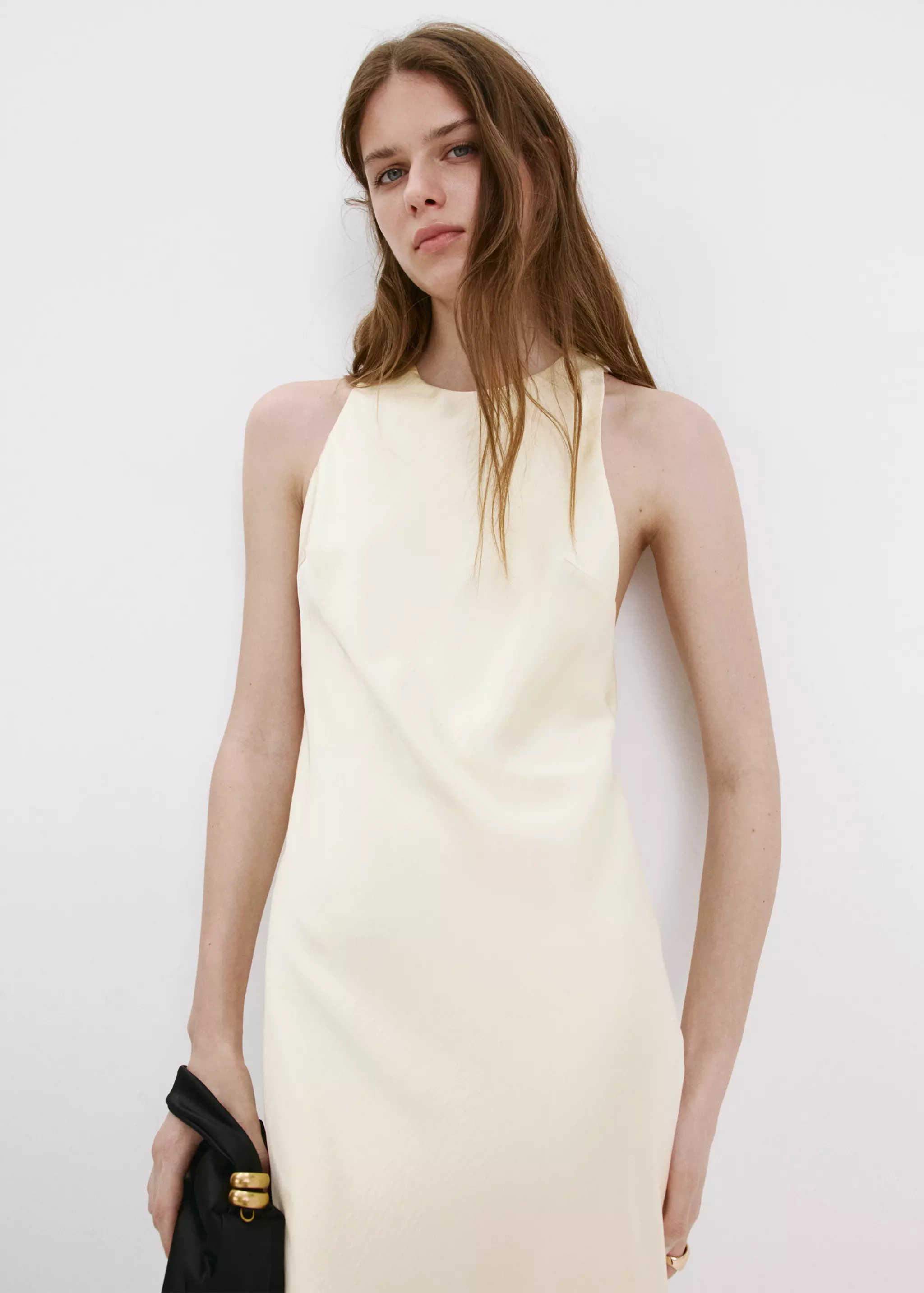 Back Detail Satin Dress - Women | Mango Usa