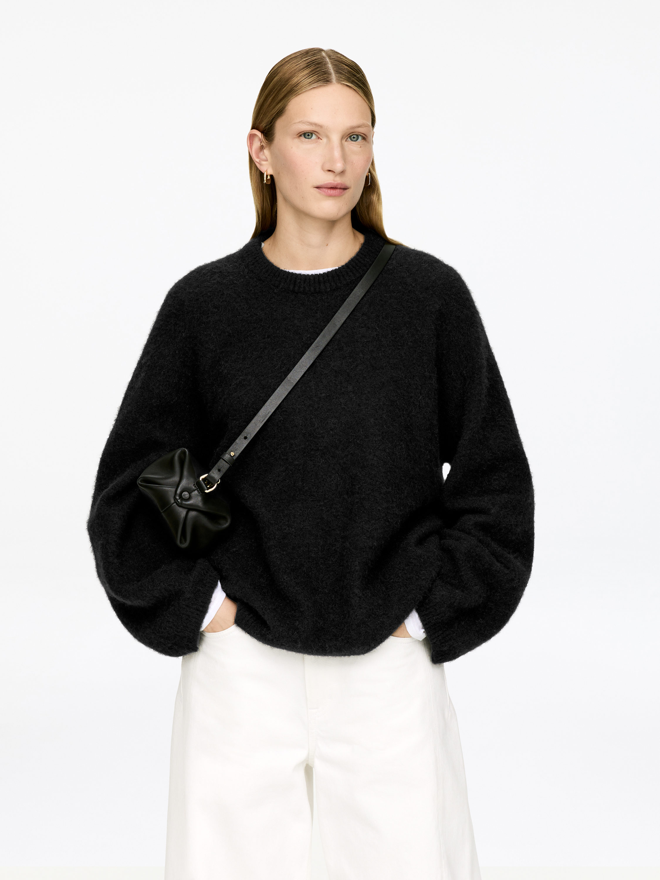 Alpaca-Wool Blend Jumper &amp;ndash; Black &amp;ndash; Women &amp;ndash; Arket Gb