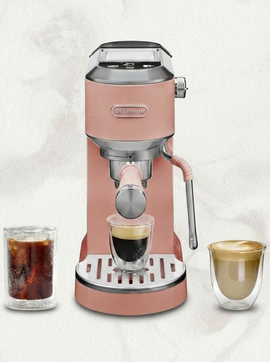 Pink espresso machine