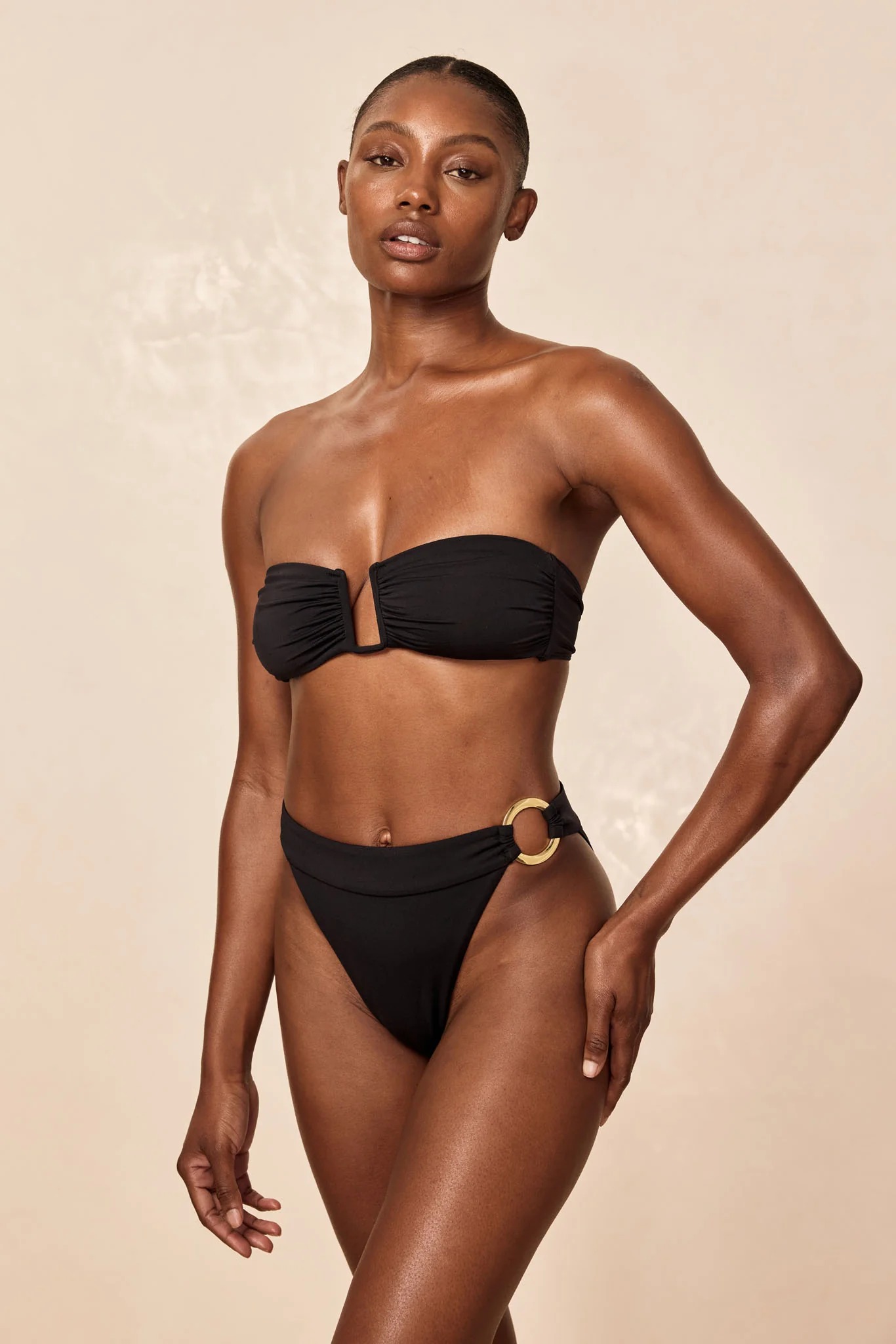 ST. MARTINIQUE BANDEAU in CLEMENTINE WIDE RIB