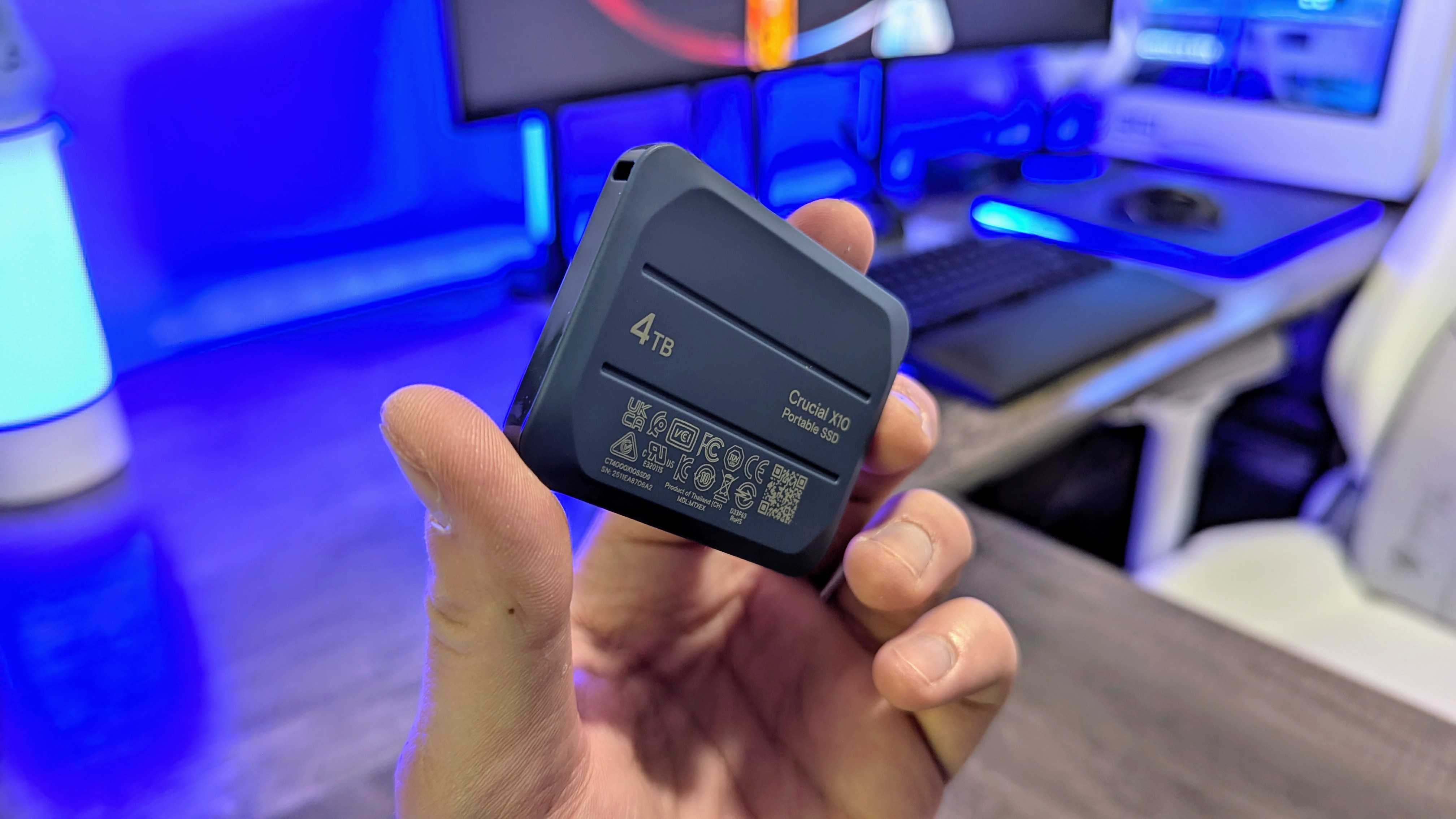 Image of the Crucial X10 Portable SSD.