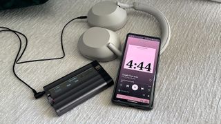DAC connected to Sony WH-1000XM5 headphones