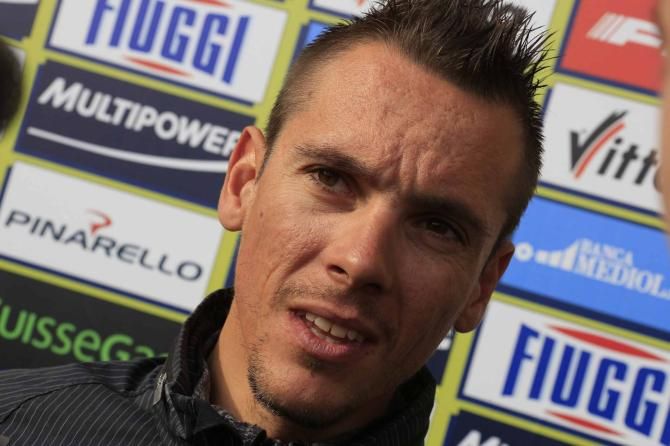 Philippe Gilbert in Bolgheri on the eve of Tirreno-Adriatico.