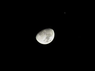 Moon and Jupiter Over Raleigh, NC