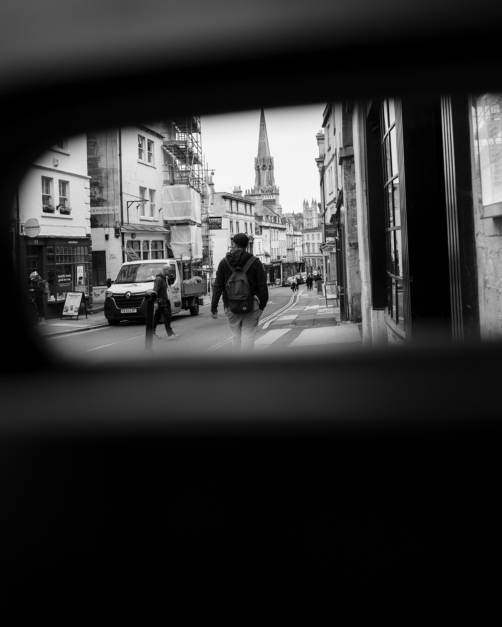 Black and white street photograph