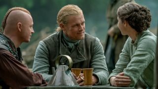 Young Ian, Jamie, and Claire in Outlander's Season 7 midseason finale
