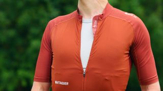 Attaquer All Day 2.0 jersey being worn showing zip detail