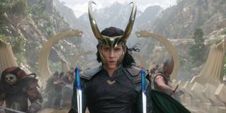 Loki getting ready to fight for Asgard In Thor: Ragnarok