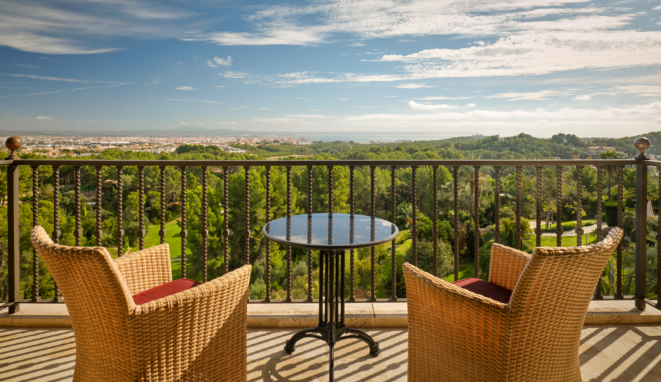 A view of Palma from the balcony at Arabella Golf Resort Mallorca