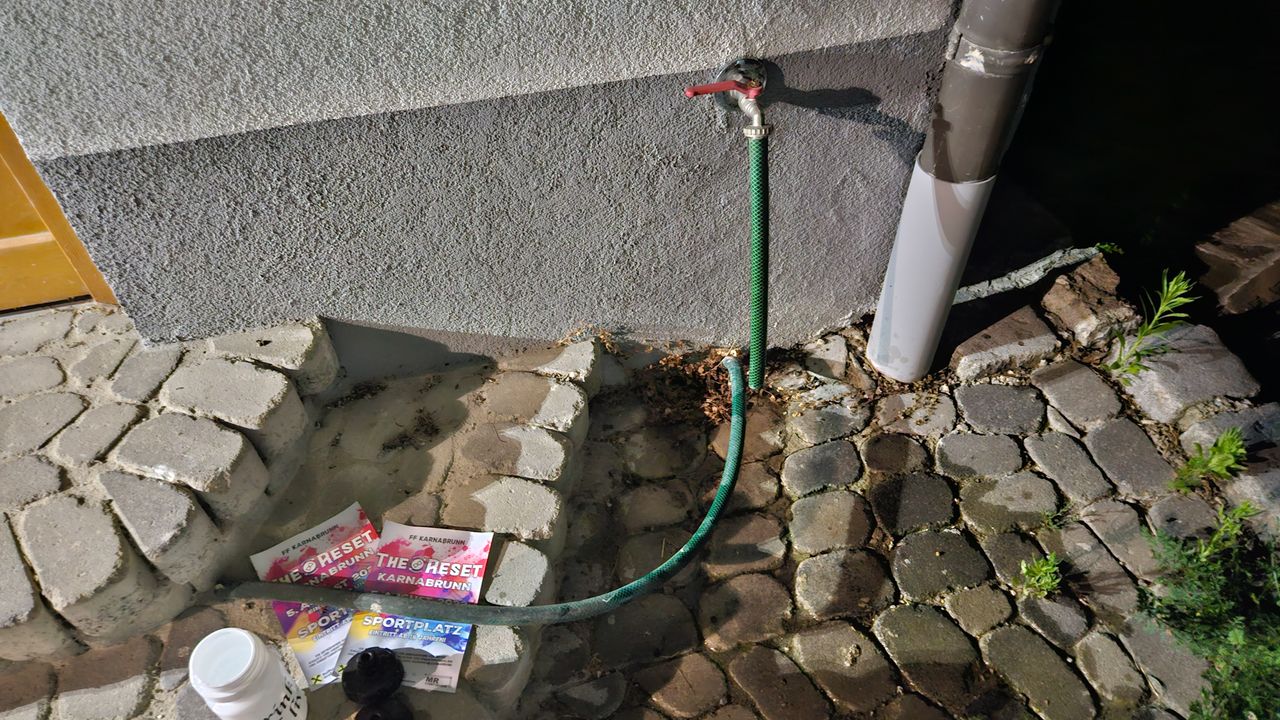 water from a hose in Austria