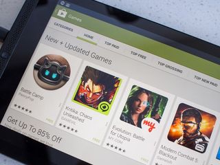 Google Play on the Shield Tablet