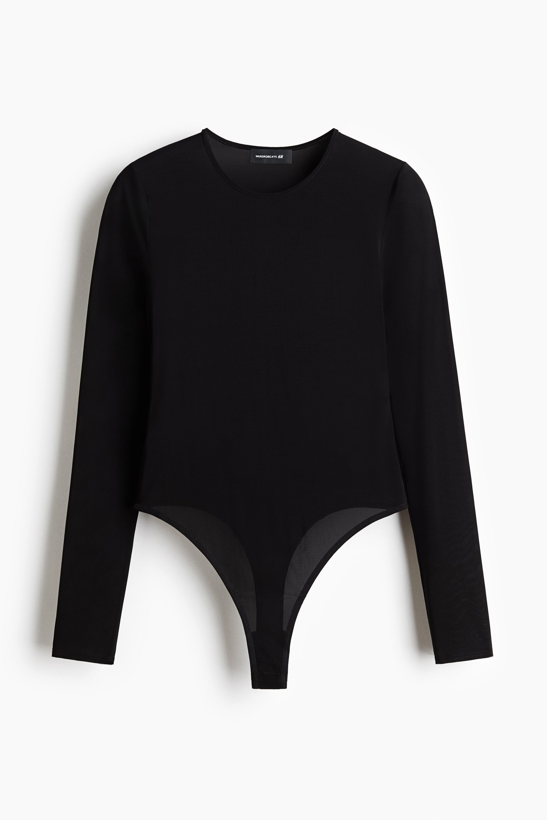 Sheer Long-Sleeved Bodysuit