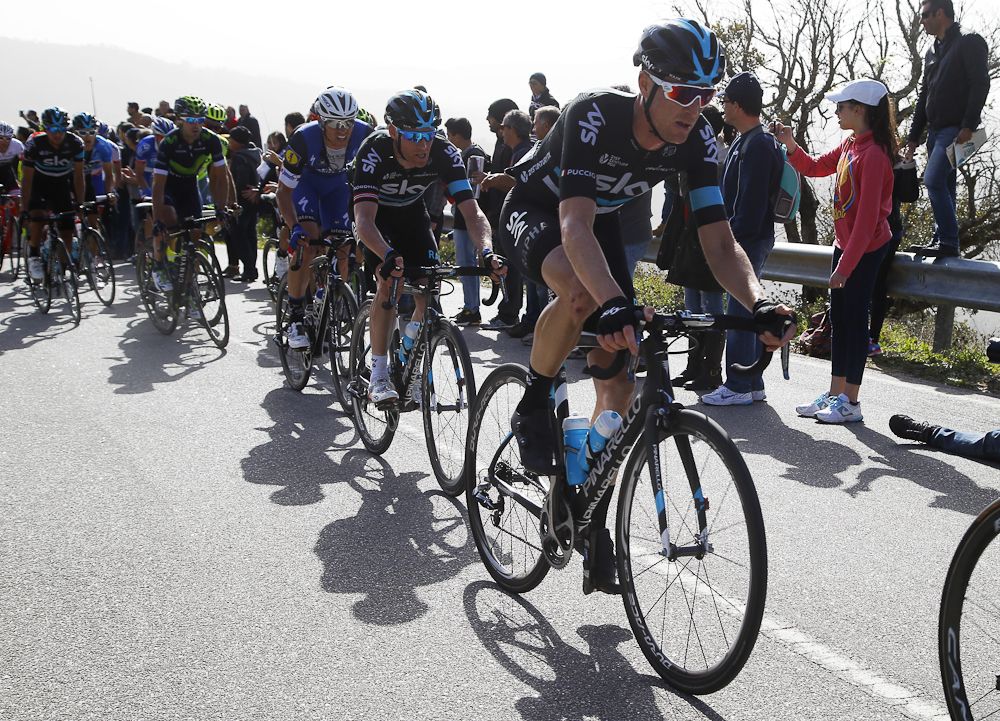 Team Sky on the front