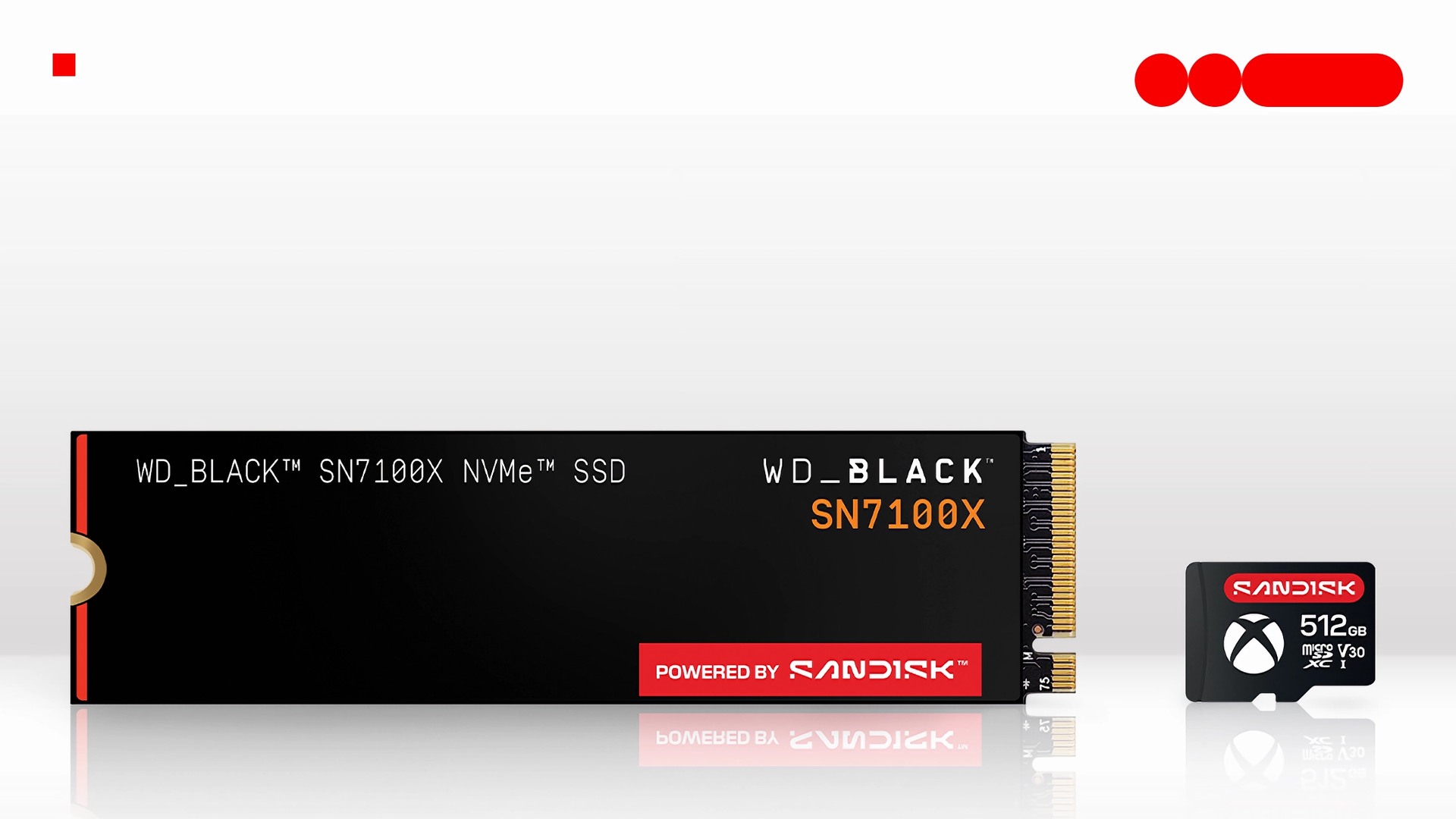 The new Xbox-branded SSD and MicroSD card from Sandisk.