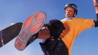Tony Hawk on the cover of the GBA edition of Tony Hawk's Pro Skater 2