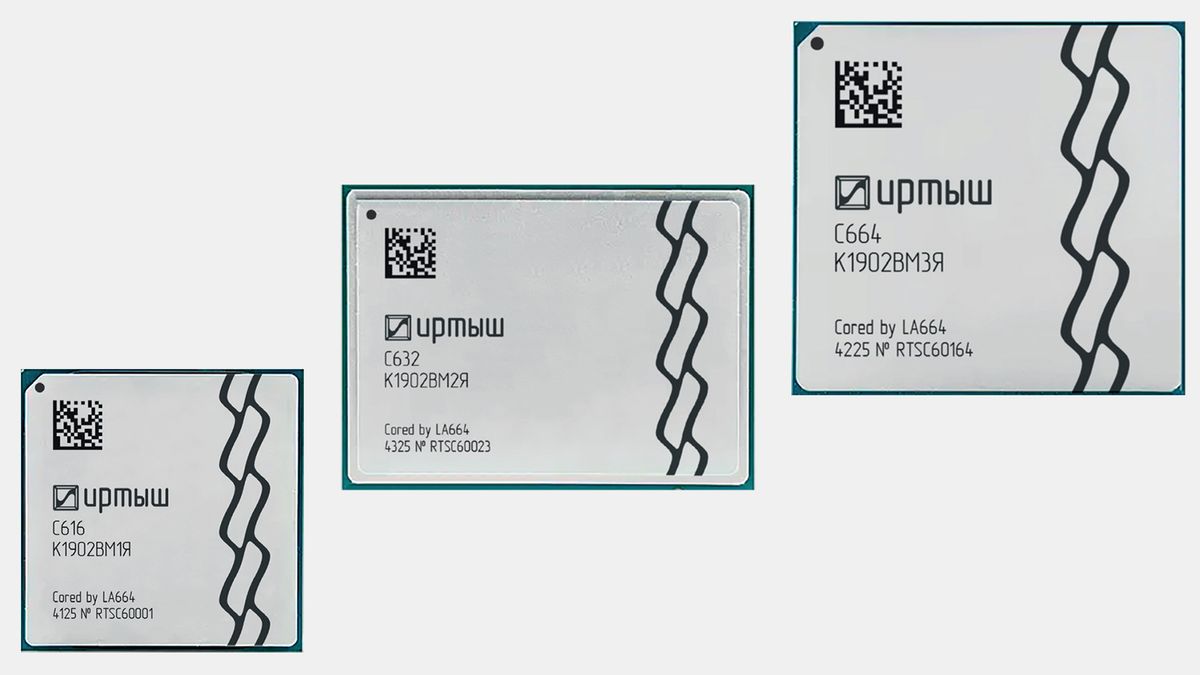 11-month old Russian outfit claims it has developed 16-core and 32-core processors, flaunts Cyrillic-badged processors — chips appear to be sanctions-swerving rebadged Chinese Loongson processors