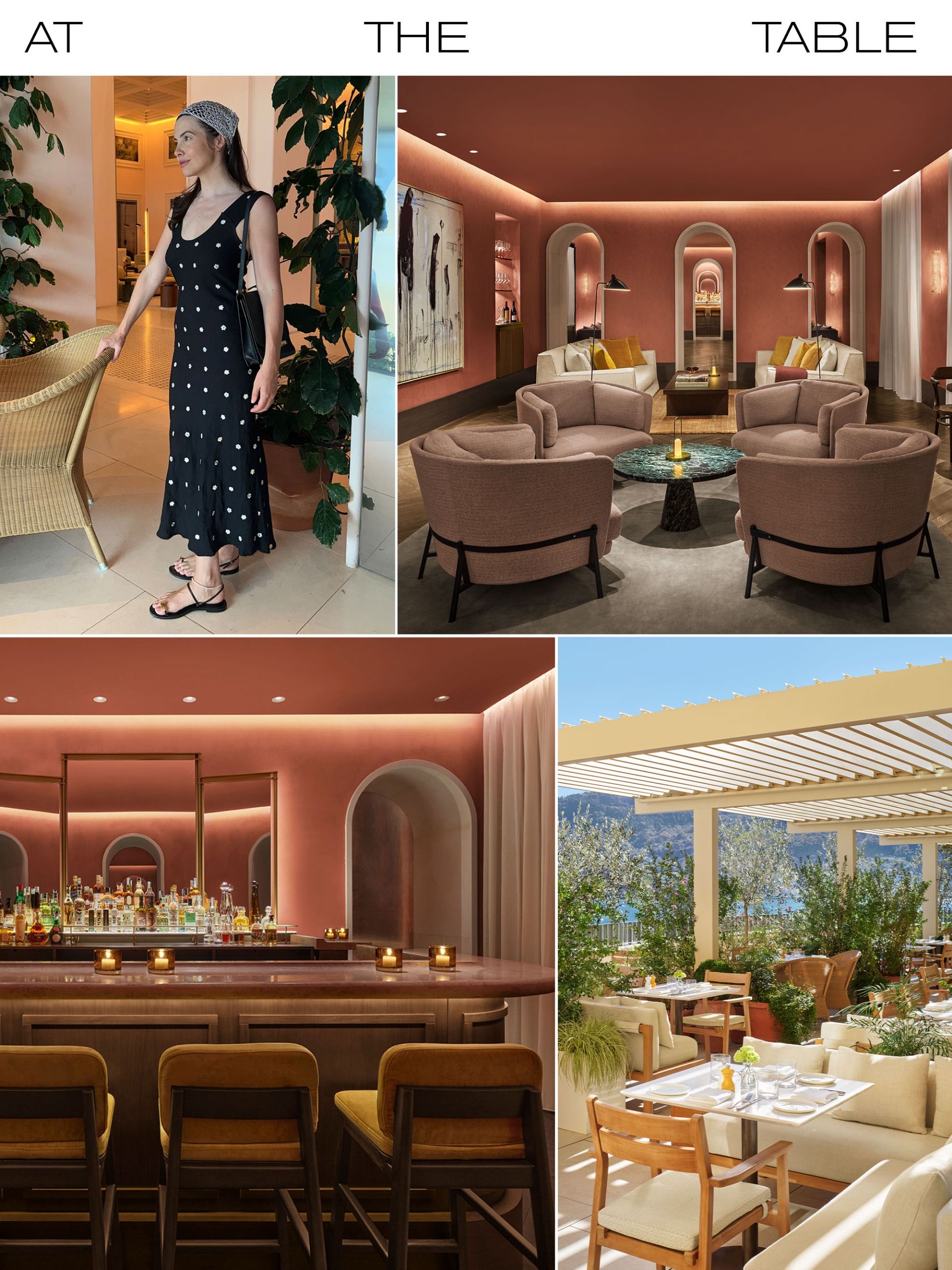The Edition Lake como hotel collage of restaurant photos